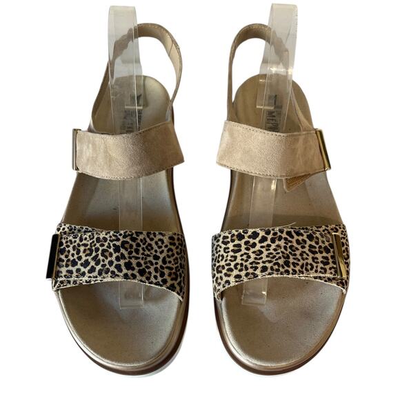 Mephisto Dominica Sandals Light Sand Felino Leather Animal Print Size 41 US 11 - Picture 2 of 7